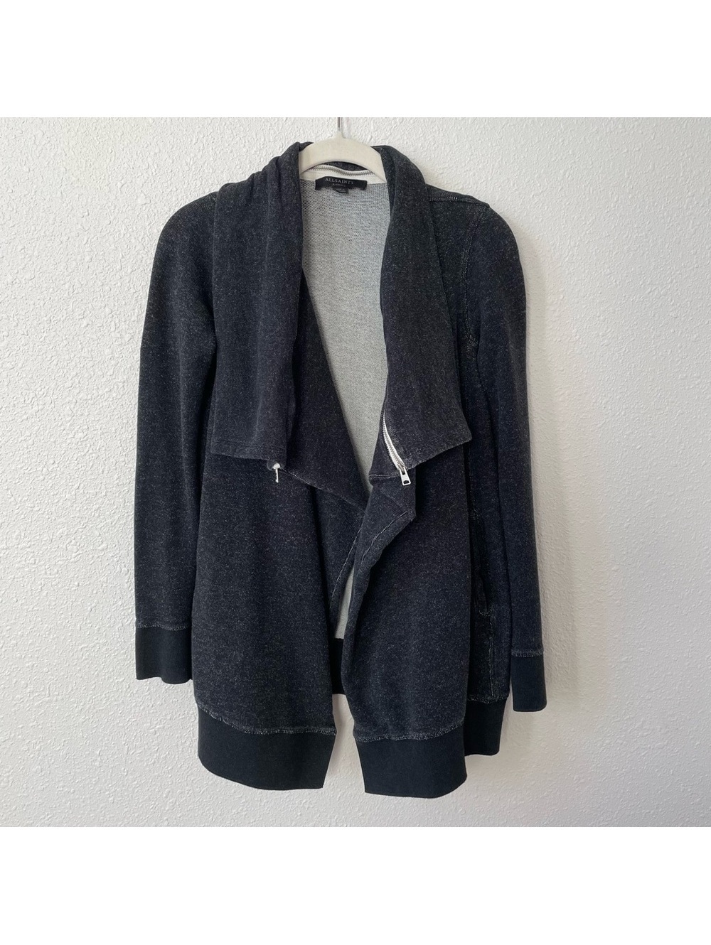 ALLSAINTS Mila Dahlia Cardigan Black Marl Size XS
